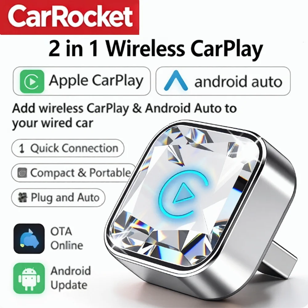 Car Accessories Usa - Adaptador inalámbrico CarRocket Mini 2 en